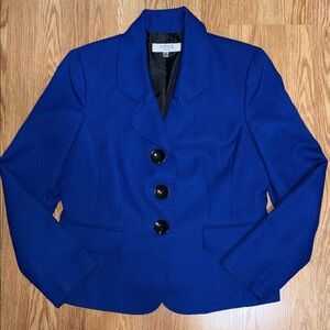 Kasper Royal Blue Blazer with Black Buttons